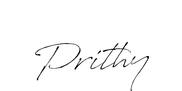 Make a beautiful signature design for name Prithy. With this signature (Antro_Vectra) style, you can create a handwritten signature for free. Prithy signature style 6 images and pictures png