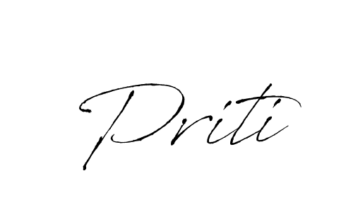 Create a beautiful signature design for name Priti. With this signature (Antro_Vectra) fonts, you can make a handwritten signature for free. Priti signature style 6 images and pictures png