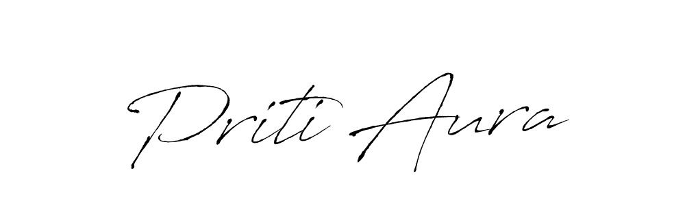 Priti Aura stylish signature style. Best Handwritten Sign (Antro_Vectra) for my name. Handwritten Signature Collection Ideas for my name Priti Aura. Priti Aura signature style 6 images and pictures png