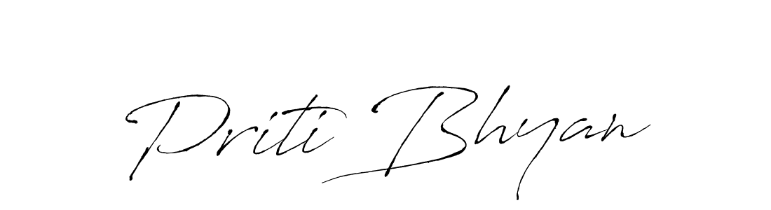 How to make Priti Bhyan signature? Antro_Vectra is a professional autograph style. Create handwritten signature for Priti Bhyan name. Priti Bhyan signature style 6 images and pictures png