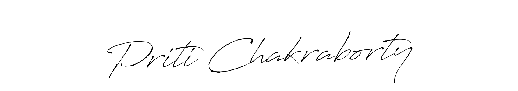 Make a beautiful signature design for name Priti Chakraborty. With this signature (Antro_Vectra) style, you can create a handwritten signature for free. Priti Chakraborty signature style 6 images and pictures png