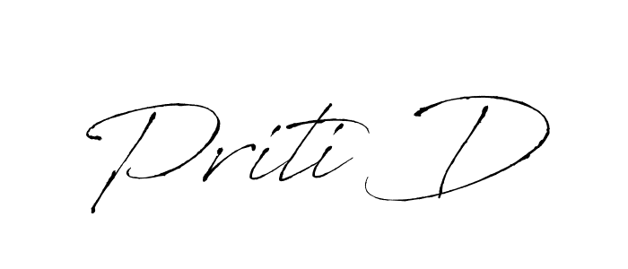 Priti D stylish signature style. Best Handwritten Sign (Antro_Vectra) for my name. Handwritten Signature Collection Ideas for my name Priti D. Priti D signature style 6 images and pictures png