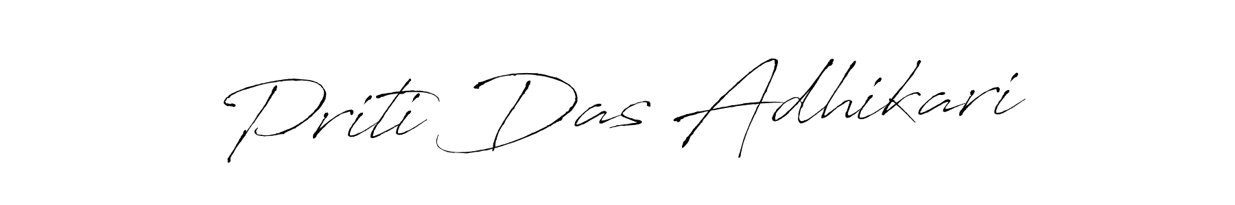 Create a beautiful signature design for name Priti Das Adhikari. With this signature (Antro_Vectra) fonts, you can make a handwritten signature for free. Priti Das Adhikari signature style 6 images and pictures png