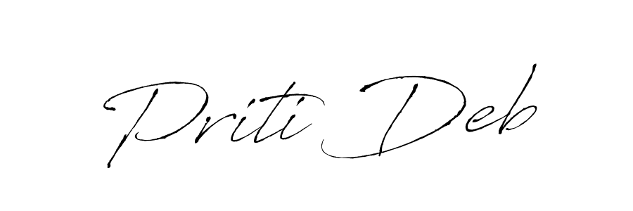 Create a beautiful signature design for name Priti Deb. With this signature (Antro_Vectra) fonts, you can make a handwritten signature for free. Priti Deb signature style 6 images and pictures png