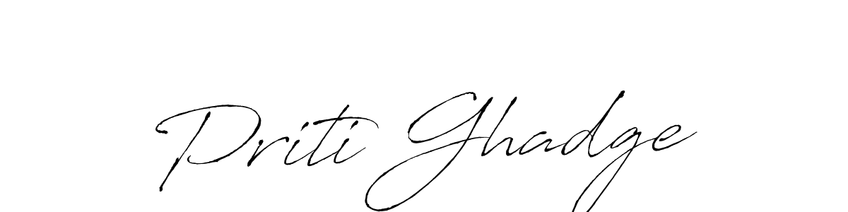 Design your own signature with our free online signature maker. With this signature software, you can create a handwritten (Antro_Vectra) signature for name Priti Ghadge. Priti Ghadge signature style 6 images and pictures png