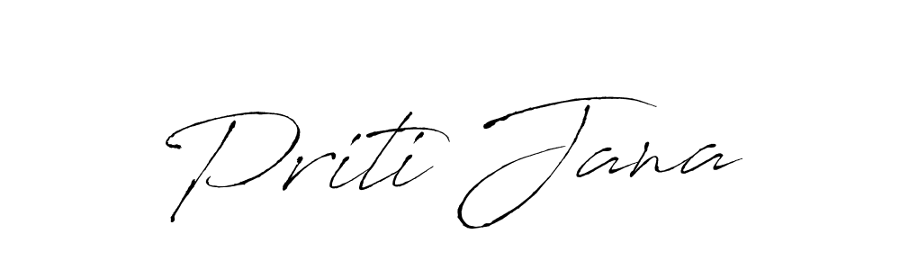 Design your own signature with our free online signature maker. With this signature software, you can create a handwritten (Antro_Vectra) signature for name Priti Jana. Priti Jana signature style 6 images and pictures png