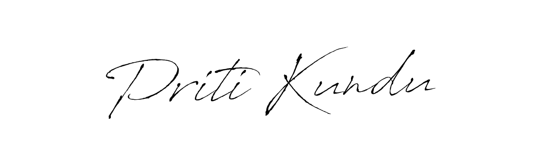 Make a beautiful signature design for name Priti Kundu. With this signature (Antro_Vectra) style, you can create a handwritten signature for free. Priti Kundu signature style 6 images and pictures png