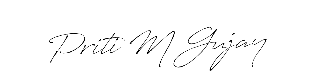 Also You can easily find your signature by using the search form. We will create Priti M Gujay name handwritten signature images for you free of cost using Antro_Vectra sign style. Priti M Gujay signature style 6 images and pictures png