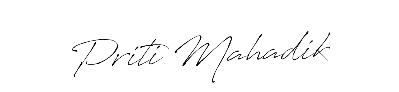 Make a beautiful signature design for name Priti Mahadik. Use this online signature maker to create a handwritten signature for free. Priti Mahadik signature style 6 images and pictures png