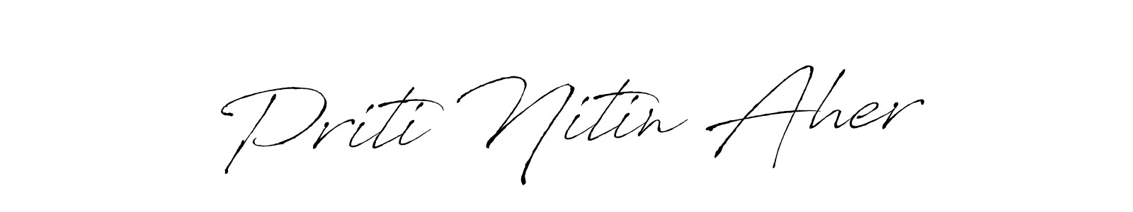 Design your own signature with our free online signature maker. With this signature software, you can create a handwritten (Antro_Vectra) signature for name Priti Nitin Aher. Priti Nitin Aher signature style 6 images and pictures png