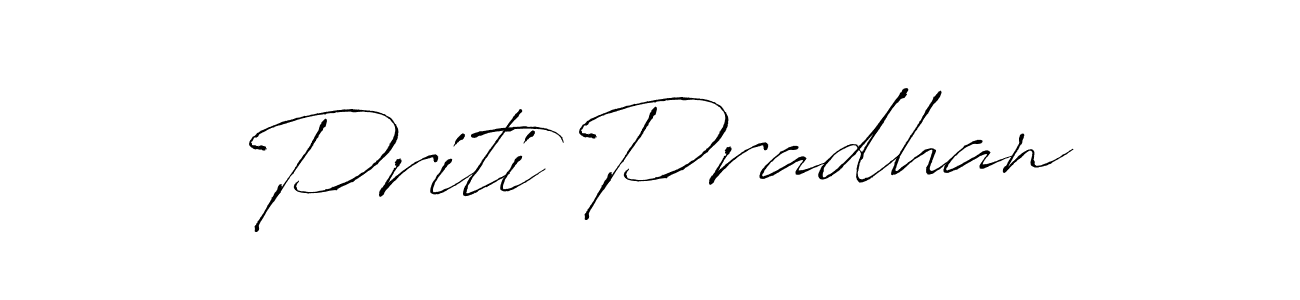 Make a beautiful signature design for name Priti Pradhan. With this signature (Antro_Vectra) style, you can create a handwritten signature for free. Priti Pradhan signature style 6 images and pictures png