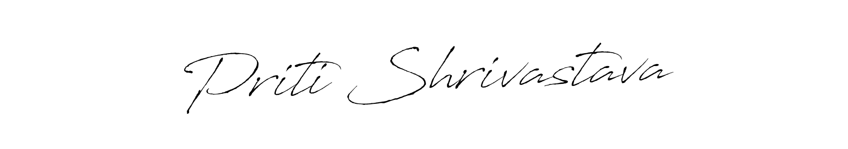 How to make Priti Shrivastava name signature. Use Antro_Vectra style for creating short signs online. This is the latest handwritten sign. Priti Shrivastava signature style 6 images and pictures png