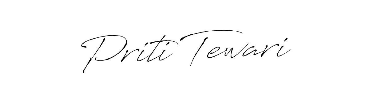 How to make Priti Tewari name signature. Use Antro_Vectra style for creating short signs online. This is the latest handwritten sign. Priti Tewari signature style 6 images and pictures png