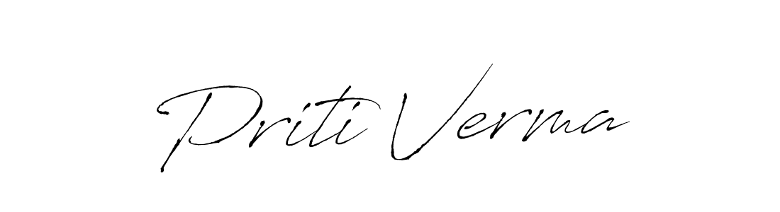 Create a beautiful signature design for name Priti Verma. With this signature (Antro_Vectra) fonts, you can make a handwritten signature for free. Priti Verma signature style 6 images and pictures png