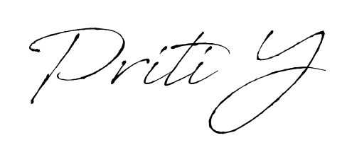Elevate your brand with a stunning Priti Y eSignature. The Antro_Vectra style provides a balanced, flowing aesthetic for everyday signing. Priti Y signature style 6 images and pictures png