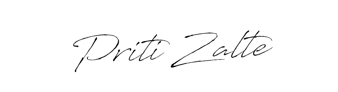 if you are searching for the best signature style for your name Priti Zalte. so please give up your signature search. here we have designed multiple signature styles  using Antro_Vectra. Priti Zalte signature style 6 images and pictures png