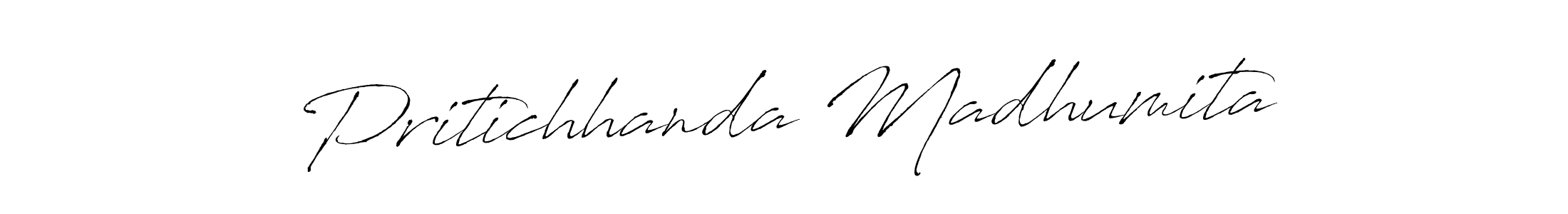How to make Pritichhanda Madhumita name signature. Use Antro_Vectra style for creating short signs online. This is the latest handwritten sign. Pritichhanda Madhumita signature style 6 images and pictures png