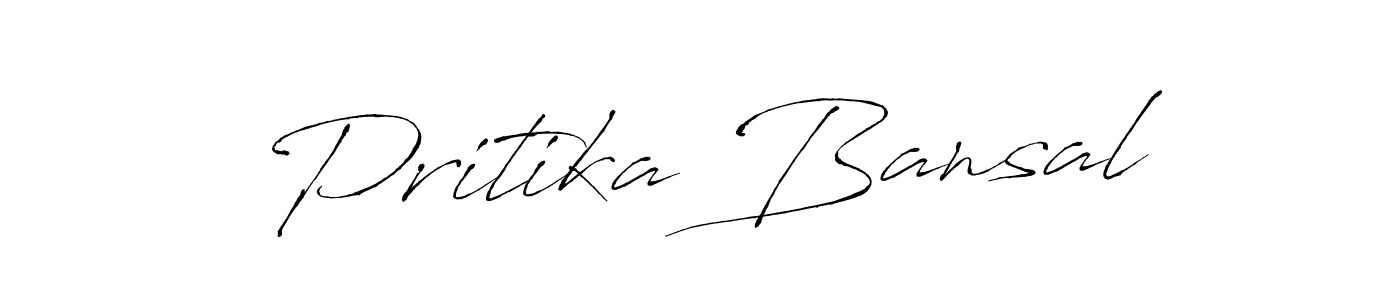 You should practise on your own different ways (Antro_Vectra) to write your name (Pritika Bansal) in signature. don't let someone else do it for you. Pritika Bansal signature style 6 images and pictures png