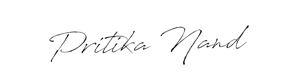 Make a beautiful signature design for name Pritika Nand. With this signature (Antro_Vectra) style, you can create a handwritten signature for free. Pritika Nand signature style 6 images and pictures png