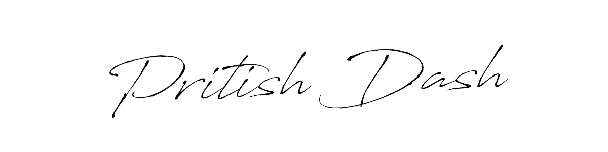 How to make Pritish Dash name signature. Use Antro_Vectra style for creating short signs online. This is the latest handwritten sign. Pritish Dash signature style 6 images and pictures png
