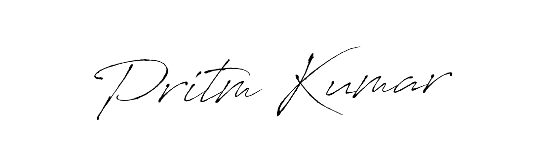 Make a beautiful signature design for name Pritm Kumar. With this signature (Antro_Vectra) style, you can create a handwritten signature for free. Pritm Kumar signature style 6 images and pictures png