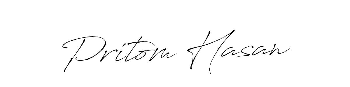 How to make Pritom Hasan name signature. Use Antro_Vectra style for creating short signs online. This is the latest handwritten sign. Pritom Hasan signature style 6 images and pictures png