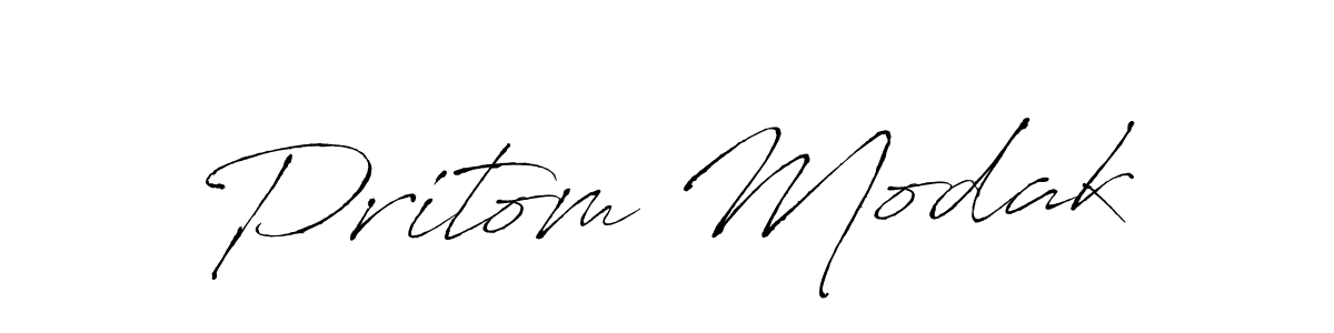 How to make Pritom Modak name signature. Use Antro_Vectra style for creating short signs online. This is the latest handwritten sign. Pritom Modak signature style 6 images and pictures png