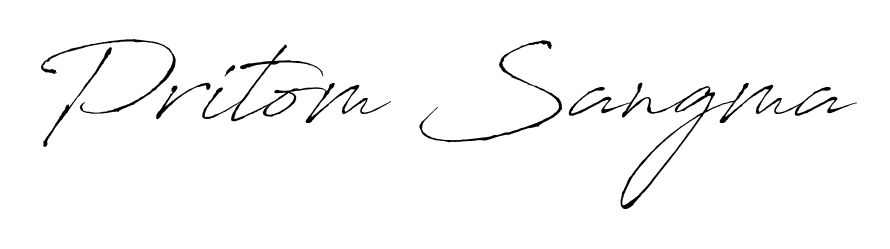 The Antro_Vectra typeface gives name Pritom Sangma a refined look. Suitable for certificates, diplomas, and official verification. Pritom Sangma signature style 6 images and pictures png