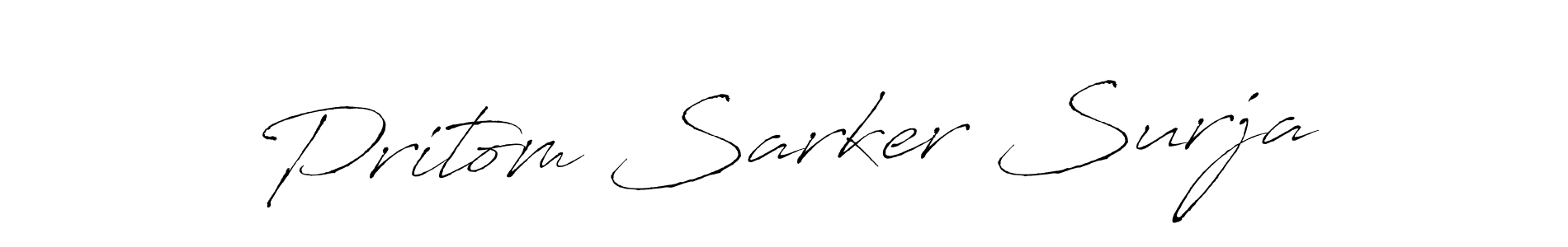 Pritom Sarker Surja stylish signature style. Best Handwritten Sign (Antro_Vectra) for my name. Handwritten Signature Collection Ideas for my name Pritom Sarker Surja. Pritom Sarker Surja signature style 6 images and pictures png