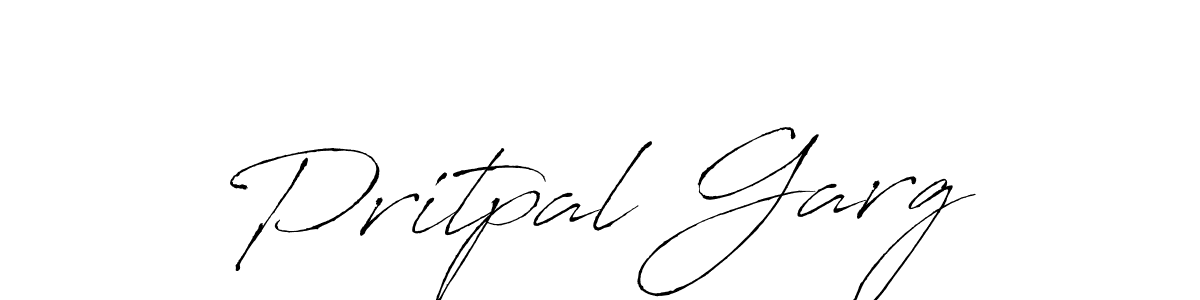 How to make Pritpal Garg name signature. Use Antro_Vectra style for creating short signs online. This is the latest handwritten sign. Pritpal Garg signature style 6 images and pictures png