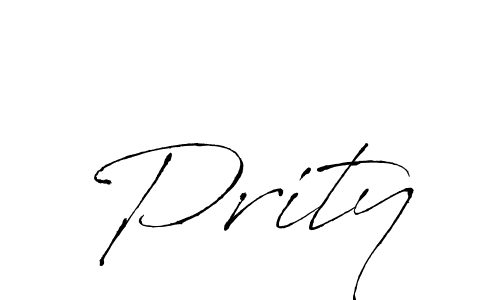 Design your own signature with our free online signature maker. With this signature software, you can create a handwritten (Antro_Vectra) signature for name Prity. Prity signature style 6 images and pictures png