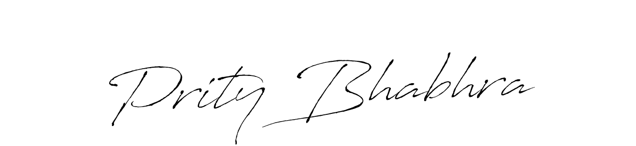 Design your own signature with our free online signature maker. With this signature software, you can create a handwritten (Antro_Vectra) signature for name Prity Bhabhra. Prity Bhabhra signature style 6 images and pictures png