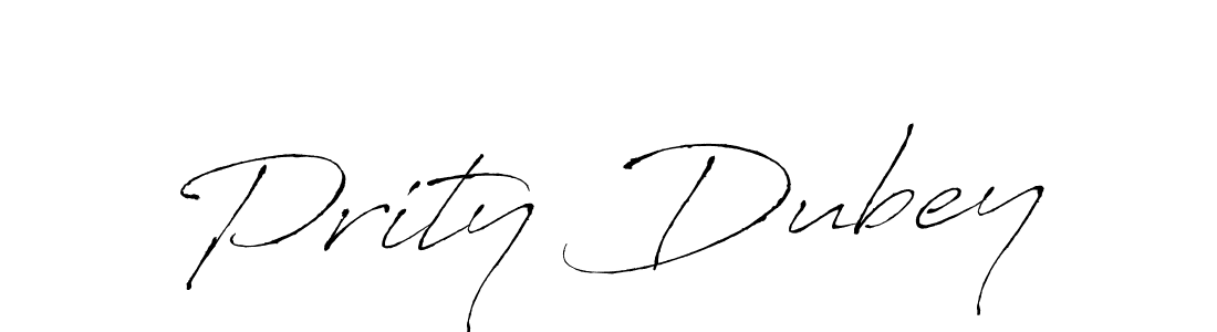 Prity Dubey stylish signature style. Best Handwritten Sign (Antro_Vectra) for my name. Handwritten Signature Collection Ideas for my name Prity Dubey. Prity Dubey signature style 6 images and pictures png