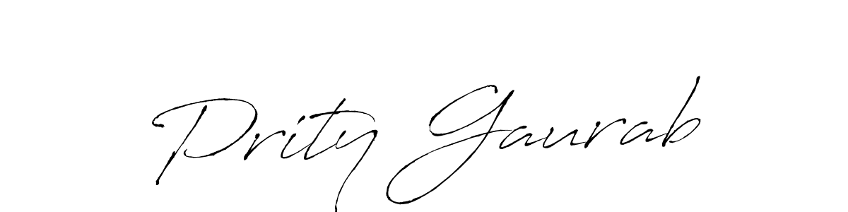 Design your own signature with our free online signature maker. With this signature software, you can create a handwritten (Antro_Vectra) signature for name Prity Gaurab. Prity Gaurab signature style 6 images and pictures png