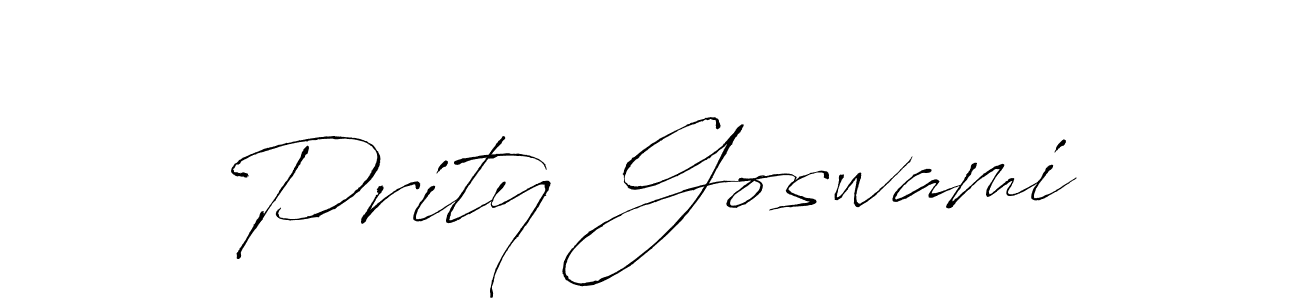 Make a beautiful signature design for name Prity Goswami. With this signature (Antro_Vectra) style, you can create a handwritten signature for free. Prity Goswami signature style 6 images and pictures png