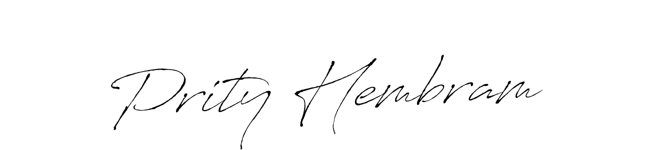 Design your own signature with our free online signature maker. With this signature software, you can create a handwritten (Antro_Vectra) signature for name Prity Hembram. Prity Hembram signature style 6 images and pictures png