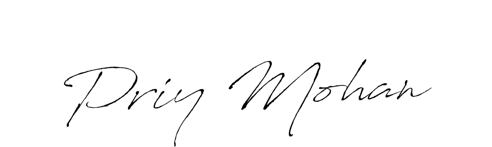 Use a signature maker to create a handwritten signature online. With this signature software, you can design (Antro_Vectra) your own signature for name Priy Mohan. Priy Mohan signature style 6 images and pictures png