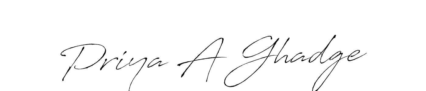 The best way (Antro_Vectra) to make a short signature is to pick only two or three words in your name. The name Priya A Ghadge include a total of six letters. For converting this name. Priya A Ghadge signature style 6 images and pictures png