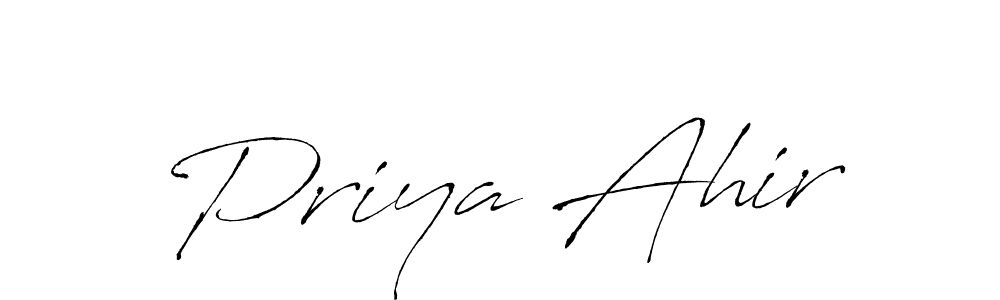 Make a short Priya Ahir signature style. Manage your documents anywhere anytime using Antro_Vectra. Create and add eSignatures, submit forms, share and send files easily. Priya Ahir signature style 6 images and pictures png