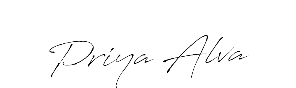 Priya Alva stylish signature style. Best Handwritten Sign (Antro_Vectra) for my name. Handwritten Signature Collection Ideas for my name Priya Alva. Priya Alva signature style 6 images and pictures png