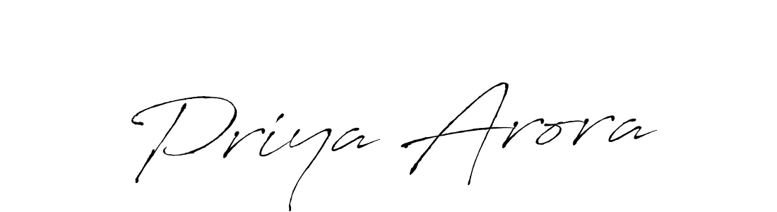 Similarly Antro_Vectra is the best handwritten signature design. Signature creator online .You can use it as an online autograph creator for name Priya Arora. Priya Arora signature style 6 images and pictures png