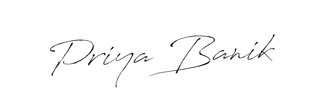 Priya Banik stylish signature style. Best Handwritten Sign (Antro_Vectra) for my name. Handwritten Signature Collection Ideas for my name Priya Banik. Priya Banik signature style 6 images and pictures png