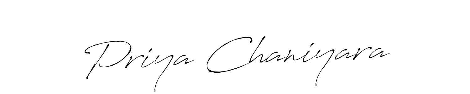 How to make Priya Chaniyara name signature. Use Antro_Vectra style for creating short signs online. This is the latest handwritten sign. Priya Chaniyara signature style 6 images and pictures png