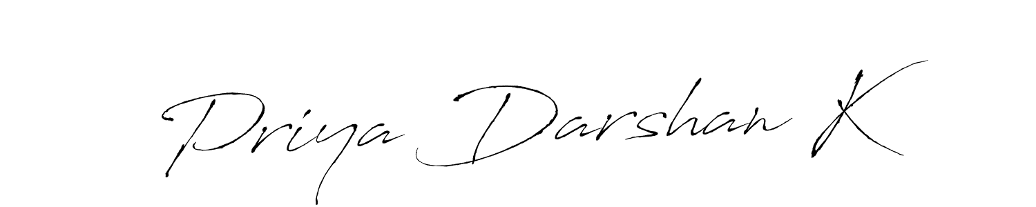 Also You can easily find your signature by using the search form. We will create Priya Darshan K name handwritten signature images for you free of cost using Antro_Vectra sign style. Priya Darshan K signature style 6 images and pictures png