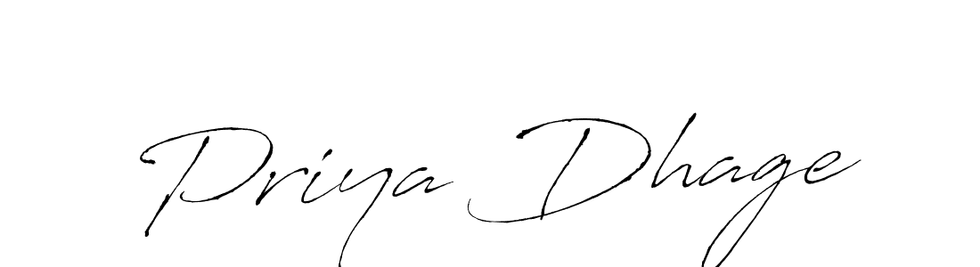 Design your own signature with our free online signature maker. With this signature software, you can create a handwritten (Antro_Vectra) signature for name Priya Dhage. Priya Dhage signature style 6 images and pictures png