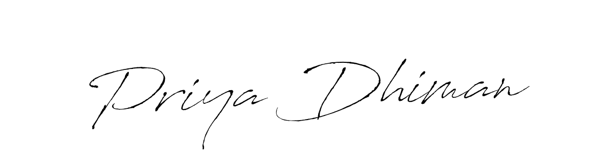 Also You can easily find your signature by using the search form. We will create Priya Dhiman name handwritten signature images for you free of cost using Antro_Vectra sign style. Priya Dhiman signature style 6 images and pictures png