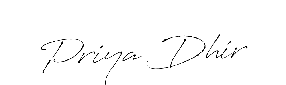 Make a beautiful signature design for name Priya Dhir. Use this online signature maker to create a handwritten signature for free. Priya Dhir signature style 6 images and pictures png