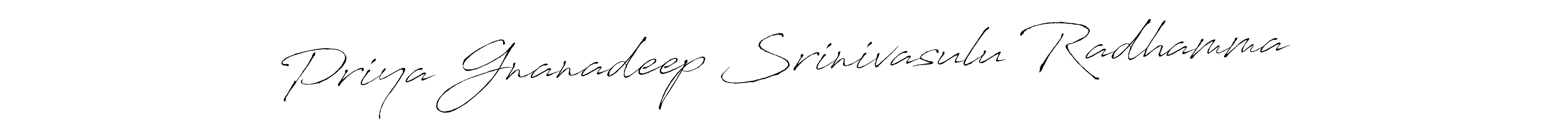 Make a beautiful signature design for name Priya Gnanadeep Srinivasulu Radhamma. With this signature (Antro_Vectra) style, you can create a handwritten signature for free. Priya Gnanadeep Srinivasulu Radhamma signature style 6 images and pictures png