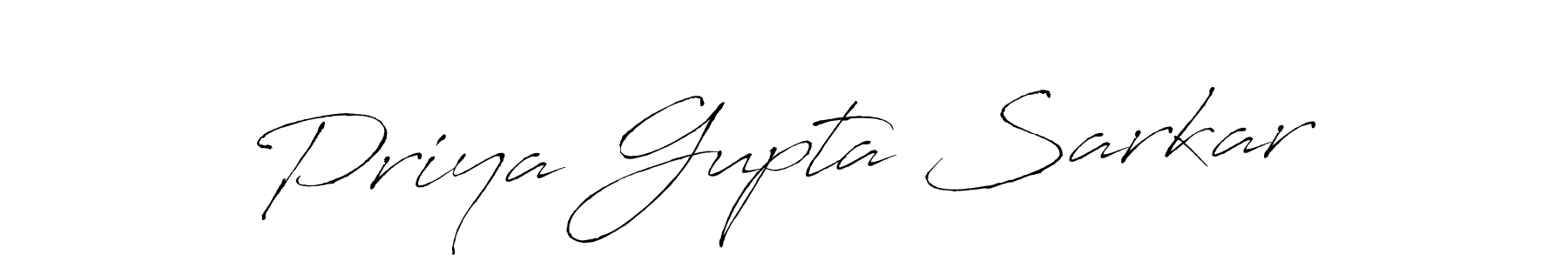 Make a beautiful signature design for name Priya Gupta Sarkar. With this signature (Antro_Vectra) style, you can create a handwritten signature for free. Priya Gupta Sarkar signature style 6 images and pictures png