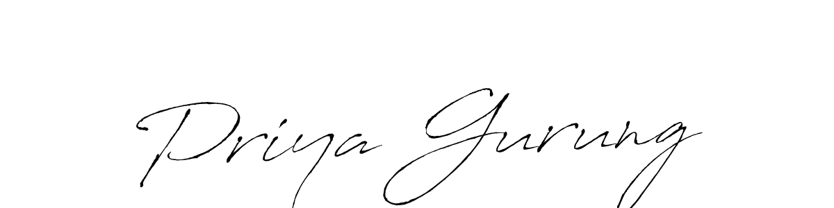 Antro_Vectra is a professional signature style that is perfect for those who want to add a touch of class to their signature. It is also a great choice for those who want to make their signature more unique. Get Priya Gurung name to fancy signature for free. Priya Gurung signature style 6 images and pictures png